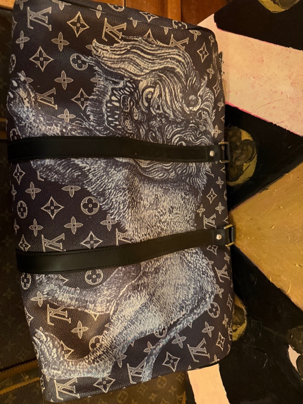 Louis Vuitton x Chapman Brothers Monogram Savane Keepall Bandoulière 55